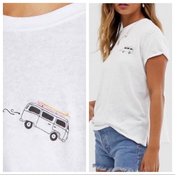 Free People Tops - NWT! FREE PEOPLE Wipeout graphic-print woven Tee